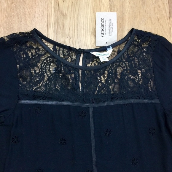 Sundance Nadine Drop Waist Lace Eyelet Midi Dress - Picture 4 of 12